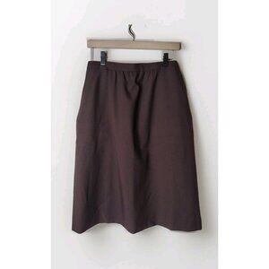 Womens Skirt 12 Pockets Brown Vintage Teacher Professional